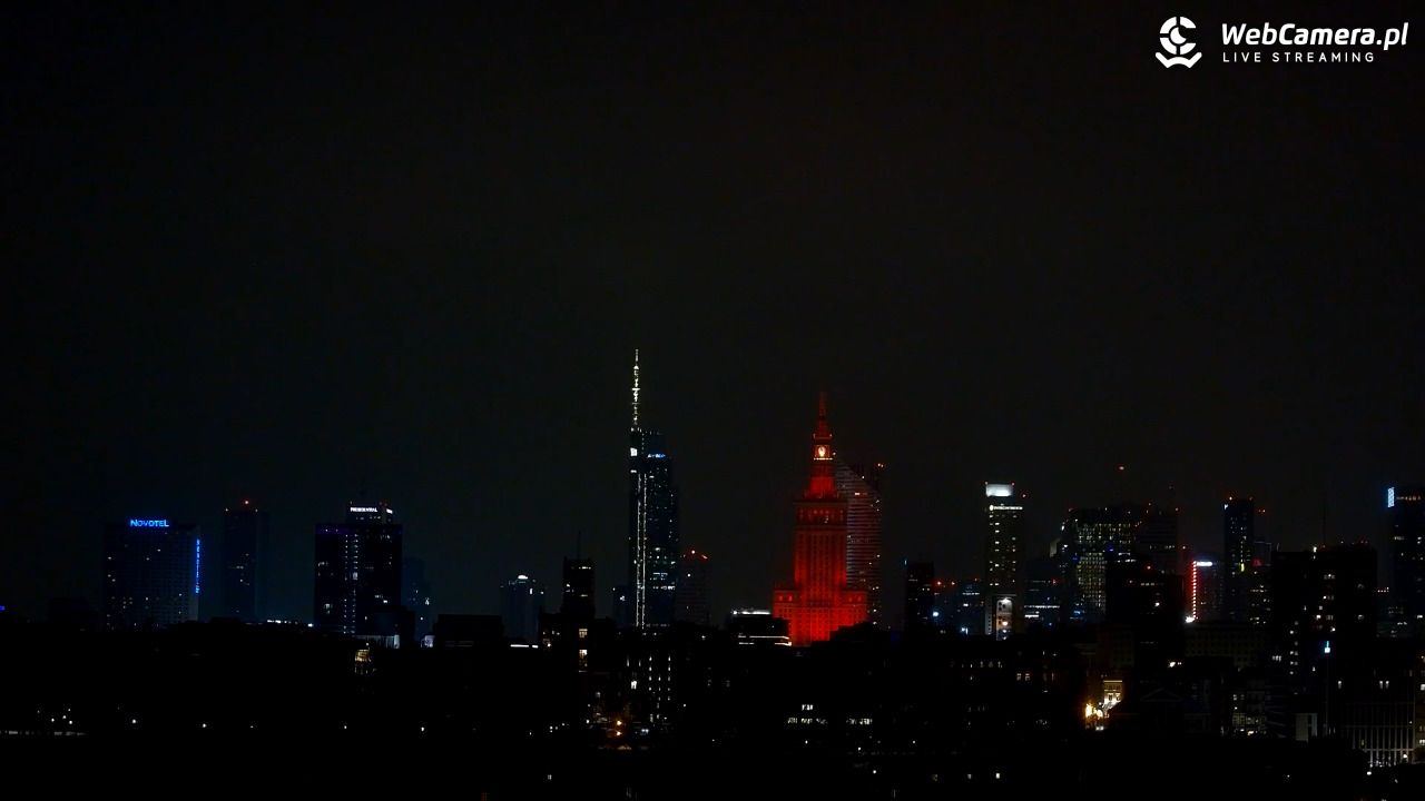 Warszawa - widok na centrum NOWOŚĆ - 25 styczeń 2026, 20:56