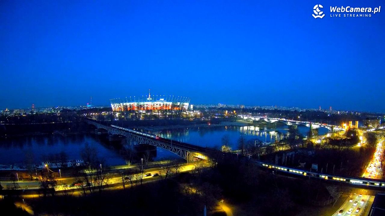 Warszawa - widok na Stadion Narodowy - 07 marzec 2026, 18:05