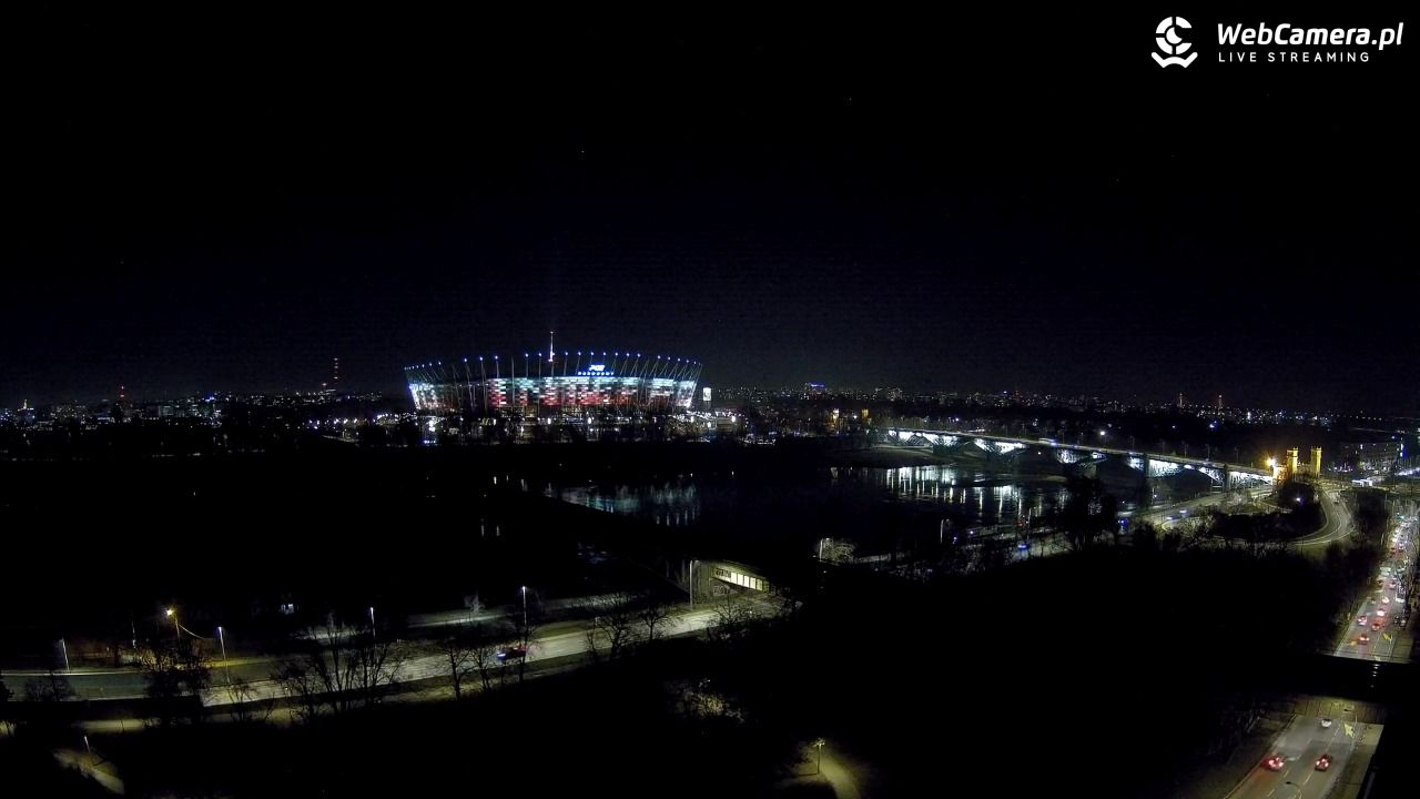 Warszawa - widok na Stadion Narodowy - 07 marzec 2026, 20:56