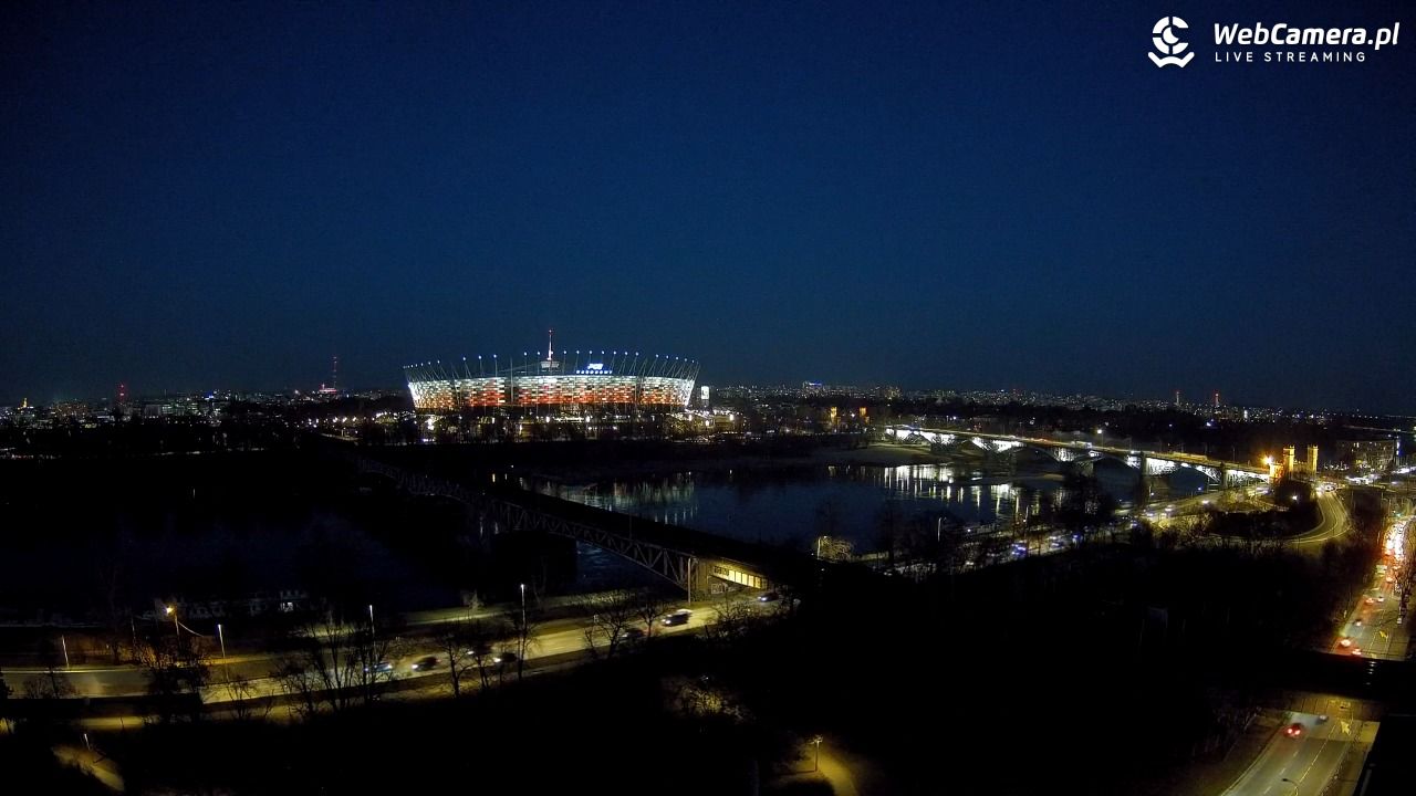 Warszawa - widok na Stadion Narodowy - 09 marzec 2026, 18:14