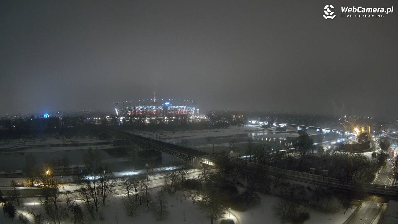 Warszawa - widok na Stadion Narodowy - 22 styczeń 2026, 20:33