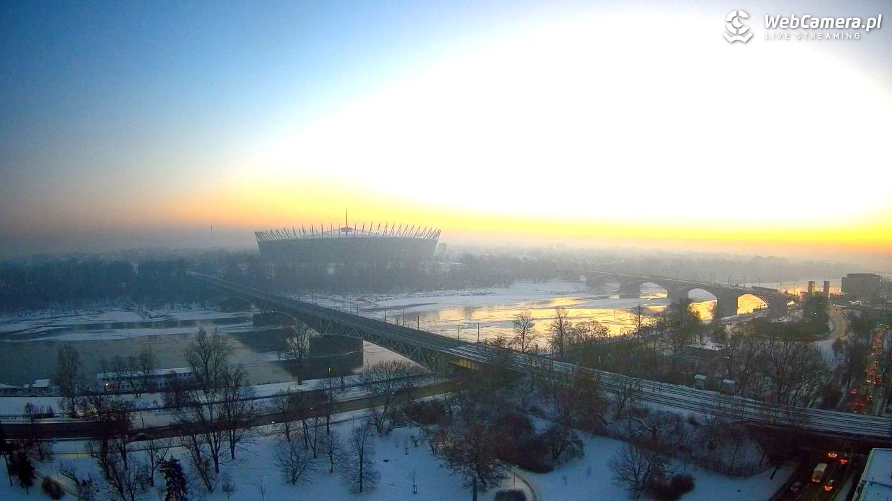 Warszawa - widok na Stadion Narodowy - 21 styczeń 2026, 07:15