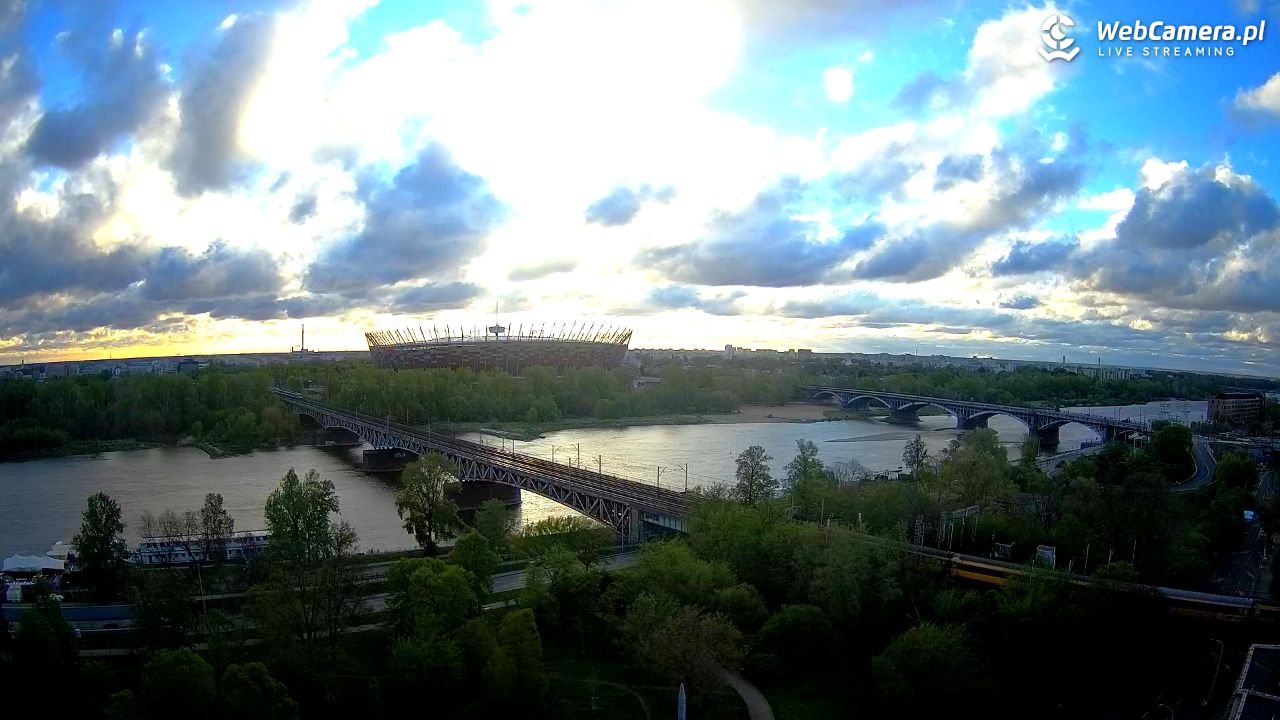 Warszawa - widok na Stadion Narodowy - 26 kwiecień 2026, 06:17