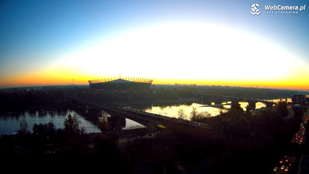 Warszawa - widok na Stadion Narodowy - 21 październik 2025, 06:49