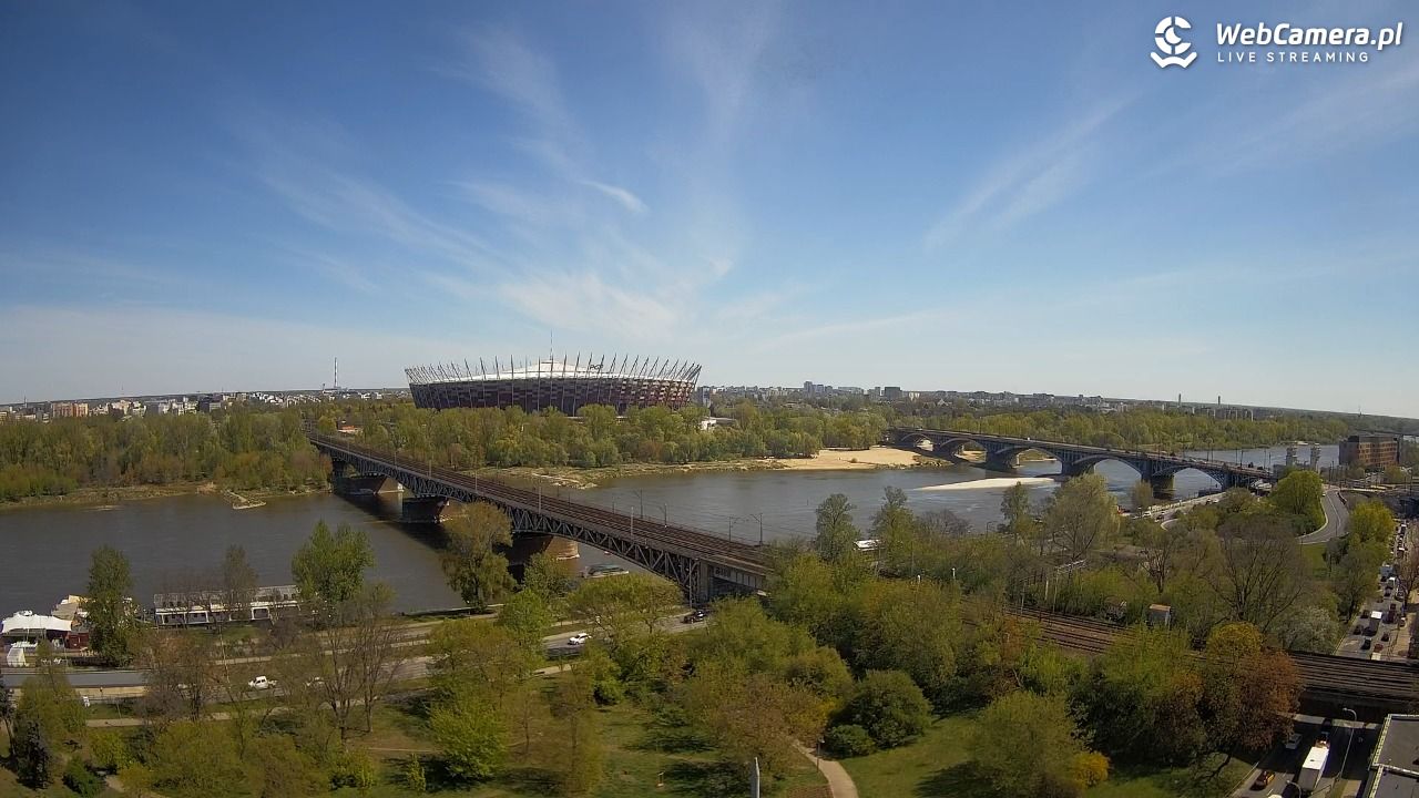 Warszawa - widok na Stadion Narodowy - 22 kwiecień 2026, 12:15