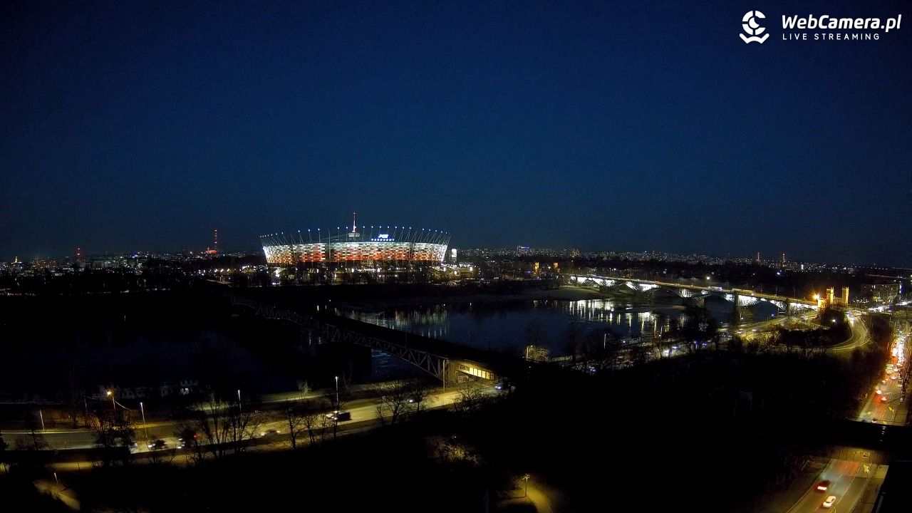 Warszawa - widok na Stadion Narodowy - 09 marzec 2026, 18:14