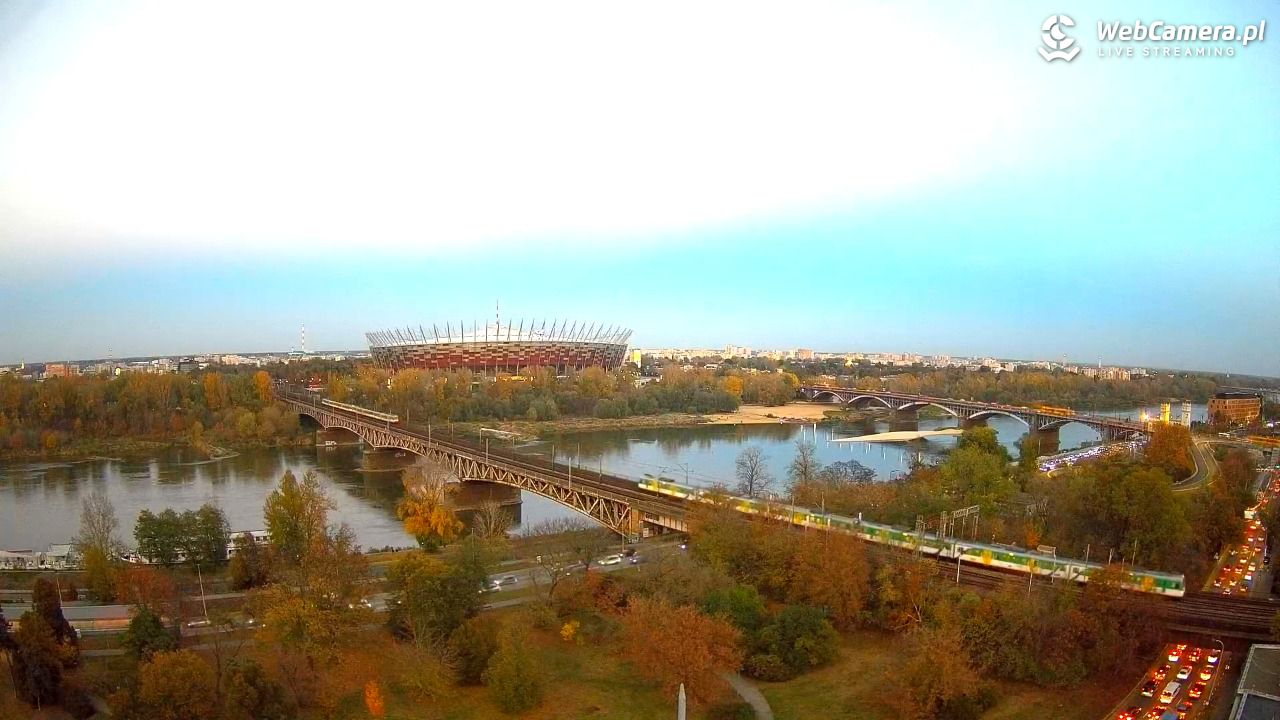 Warszawa - widok na Stadion Narodowy - 21 październik 2025, 17:45