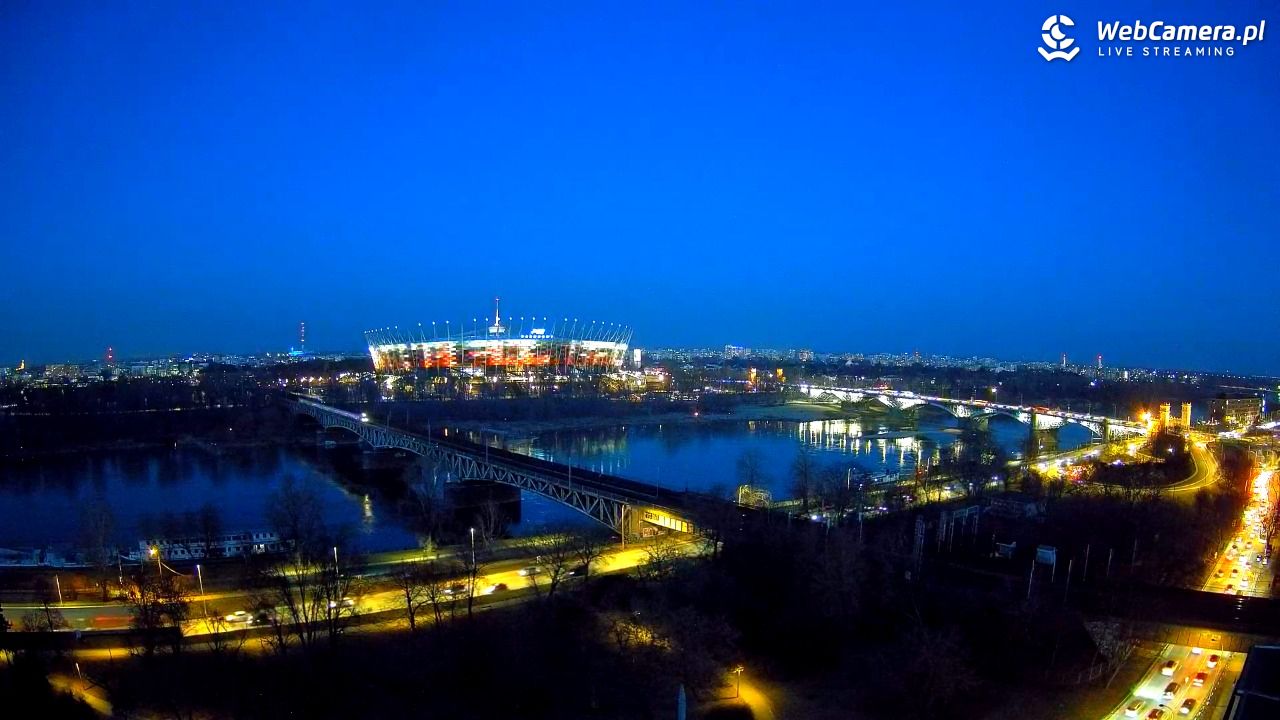 Warszawa - widok na Stadion Narodowy - 07 marzec 2026, 18:05
