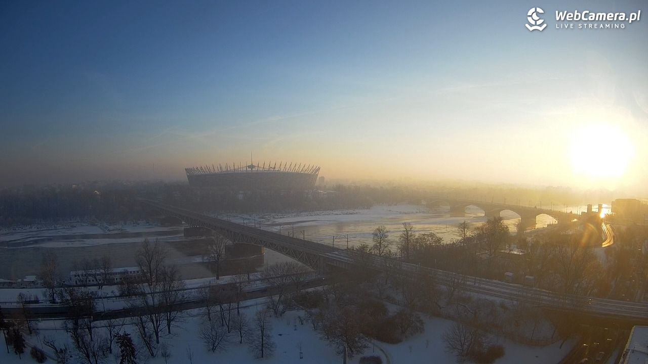Warszawa - widok na Stadion Narodowy - 20 styczeń 2026, 08:13