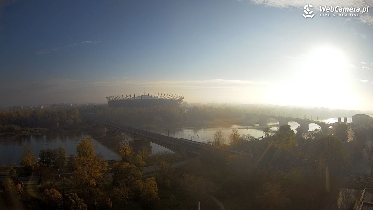 Warszawa - widok na Stadion Narodowy - 25 październik 2026, 06:41