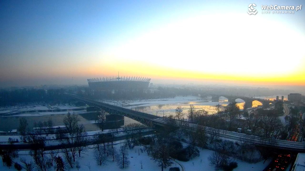 Warszawa - widok na Stadion Narodowy - 21 styczeń 2026, 07:27