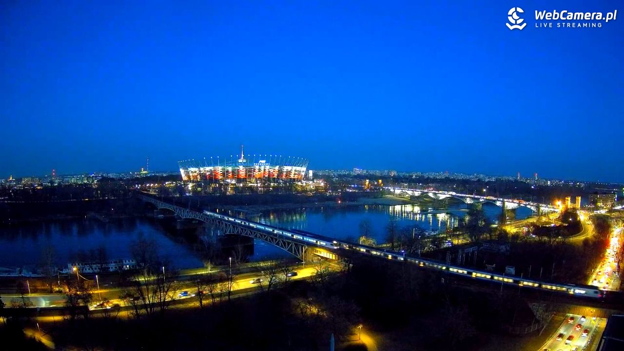 Warszawa - widok na Stadion Narodowy - 07 marzec 2026, 18:05