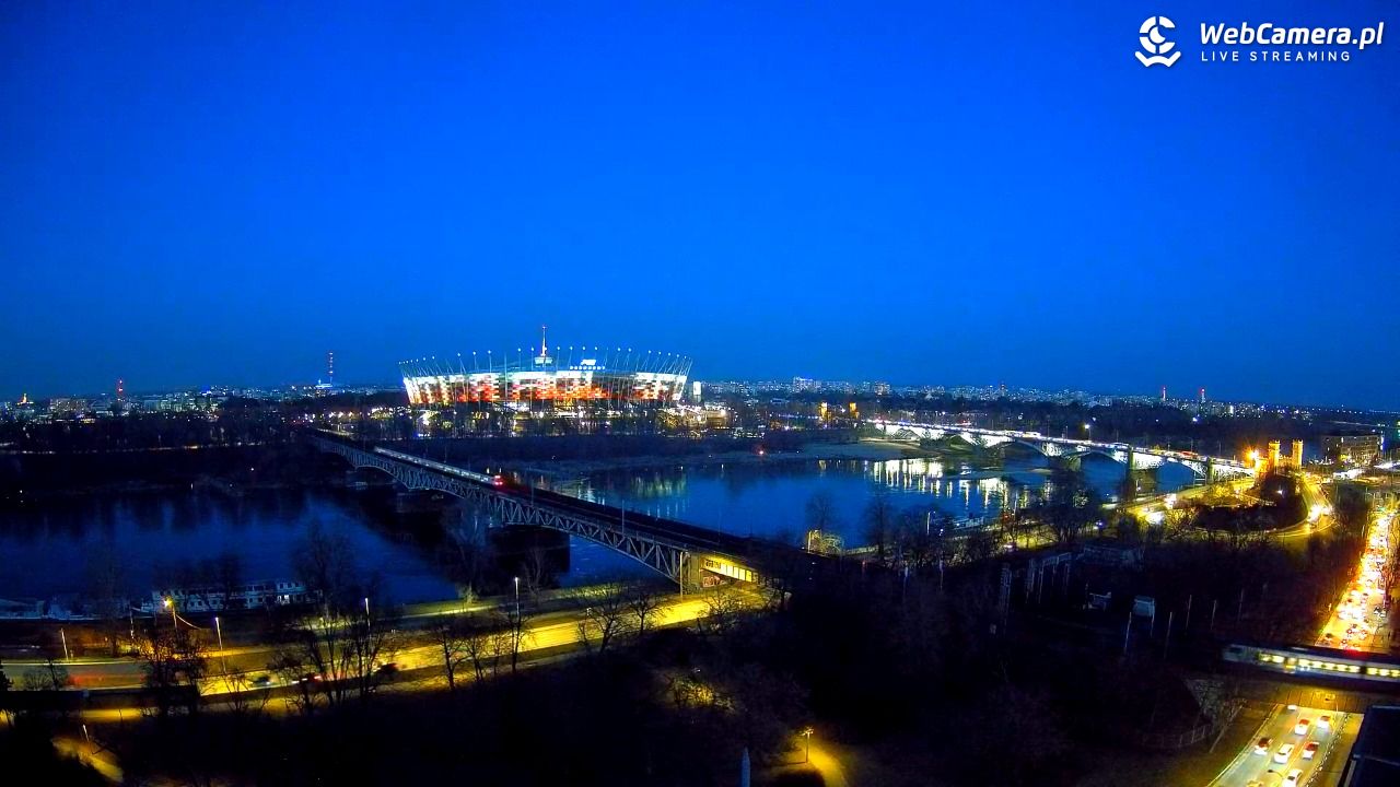 Warszawa - widok na Stadion Narodowy - 07 marzec 2026, 18:05