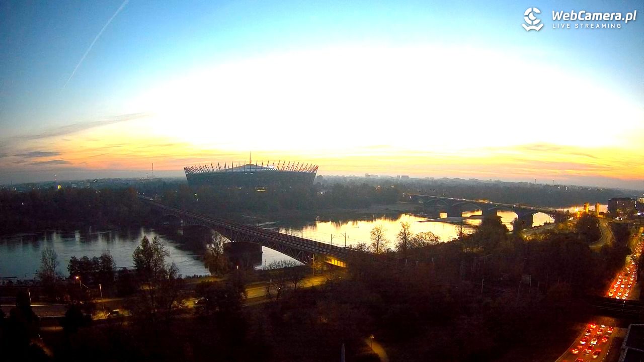 Warszawa - widok na Stadion Narodowy - 22 październik 2025, 06:46
