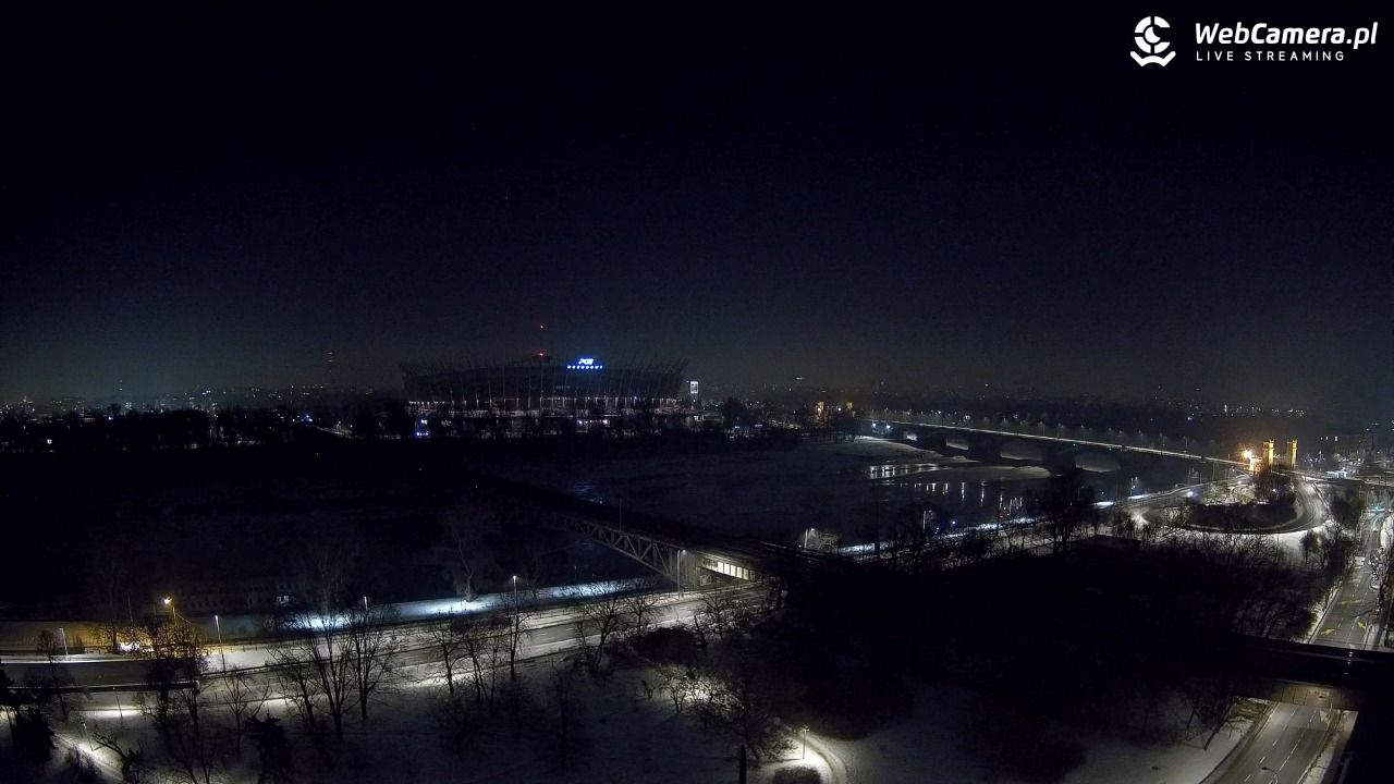 Warszawa - widok na Stadion Narodowy - 20 styczeń 2026, 23:34