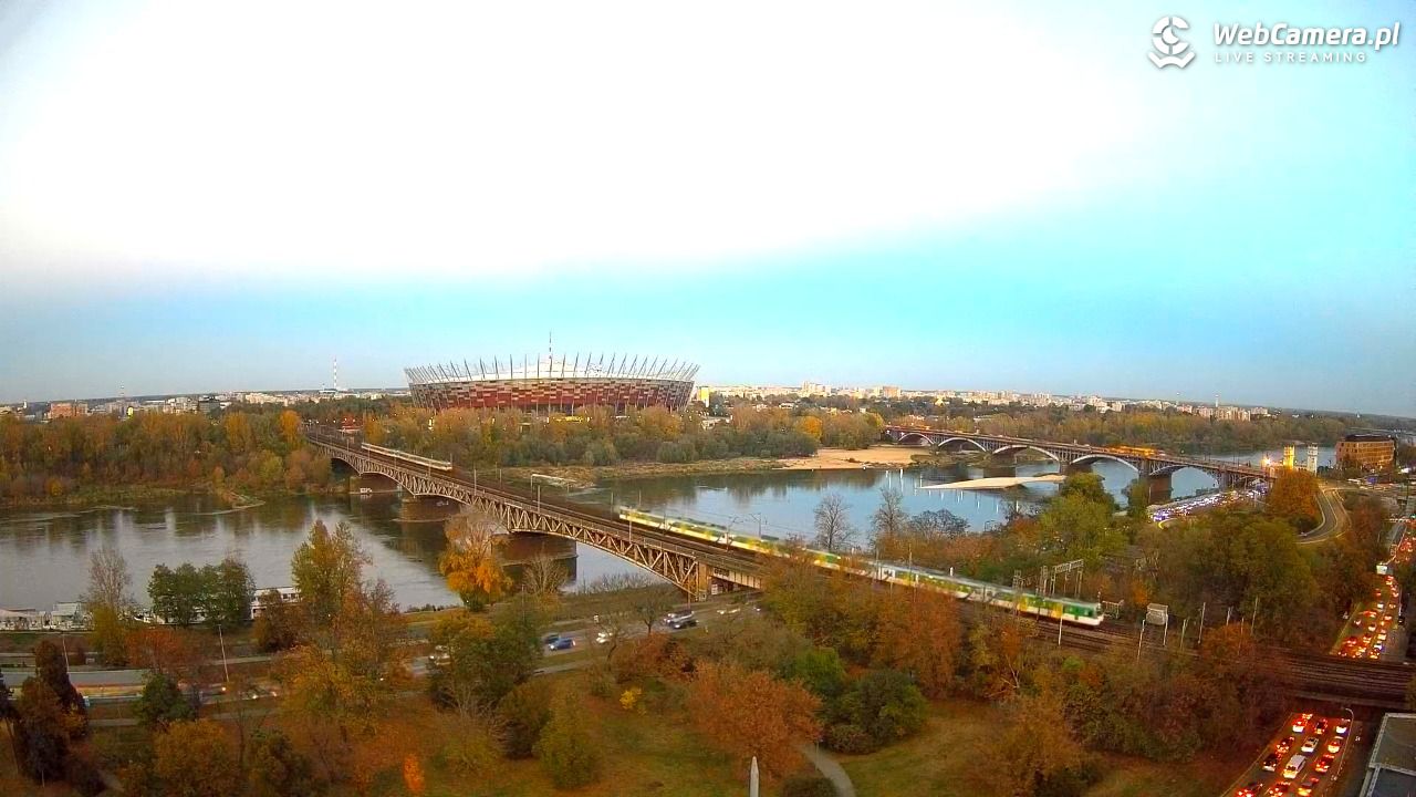 Warszawa - widok na Stadion Narodowy - 21 październik 2025, 17:45
