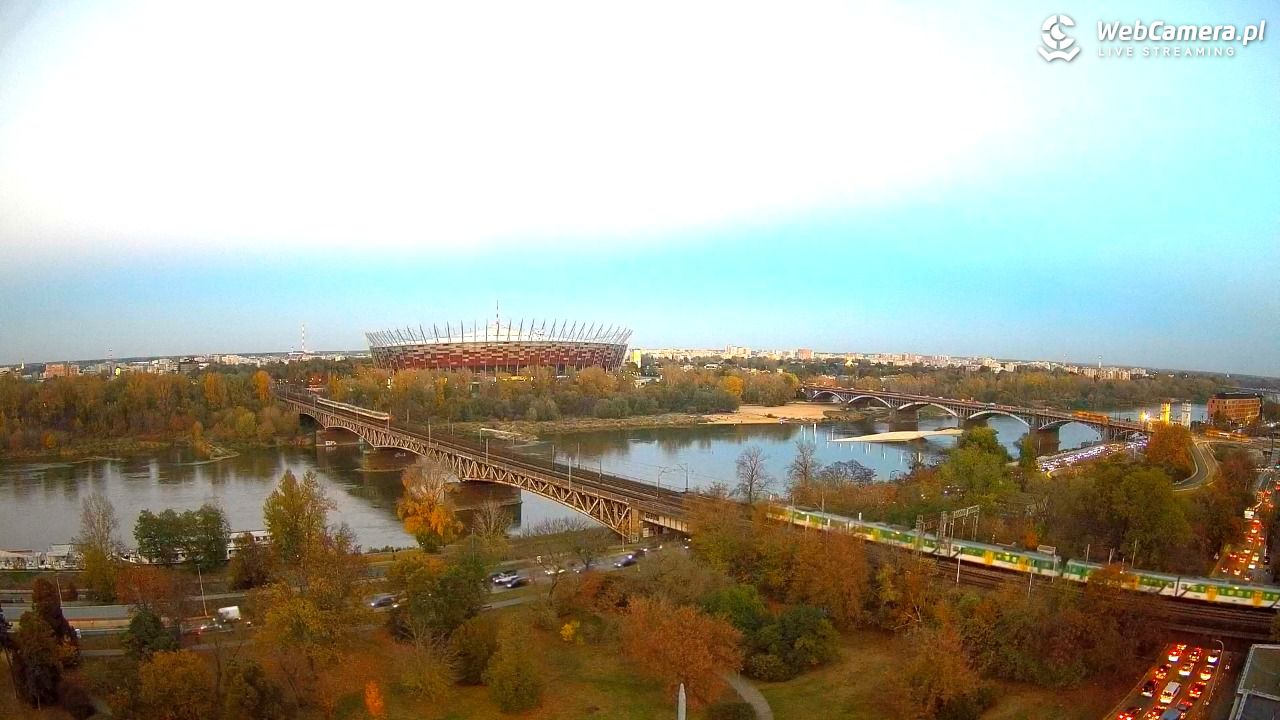 Warszawa - widok na Stadion Narodowy - 21 październik 2025, 17:45