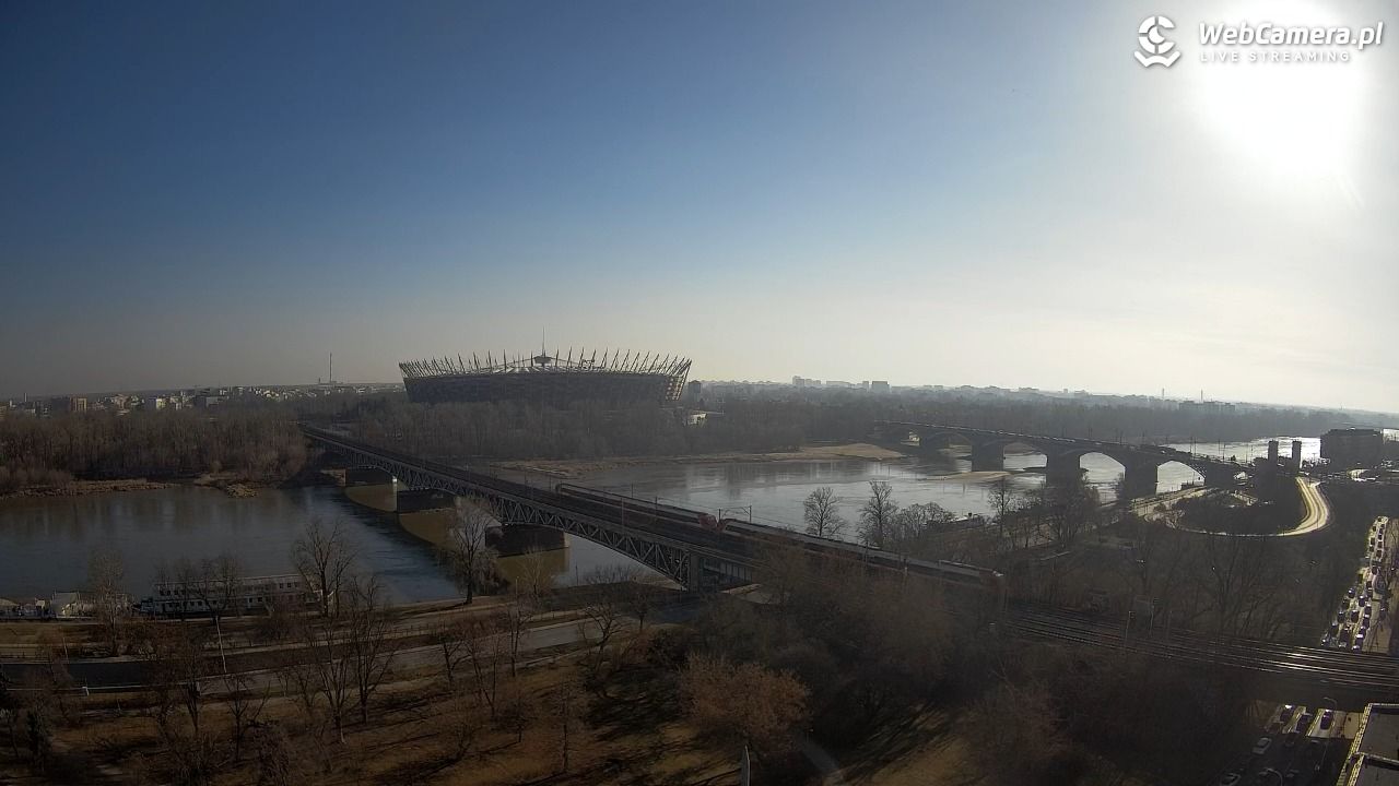 Warszawa - widok na Stadion Narodowy - 09 marzec 2026, 08:54