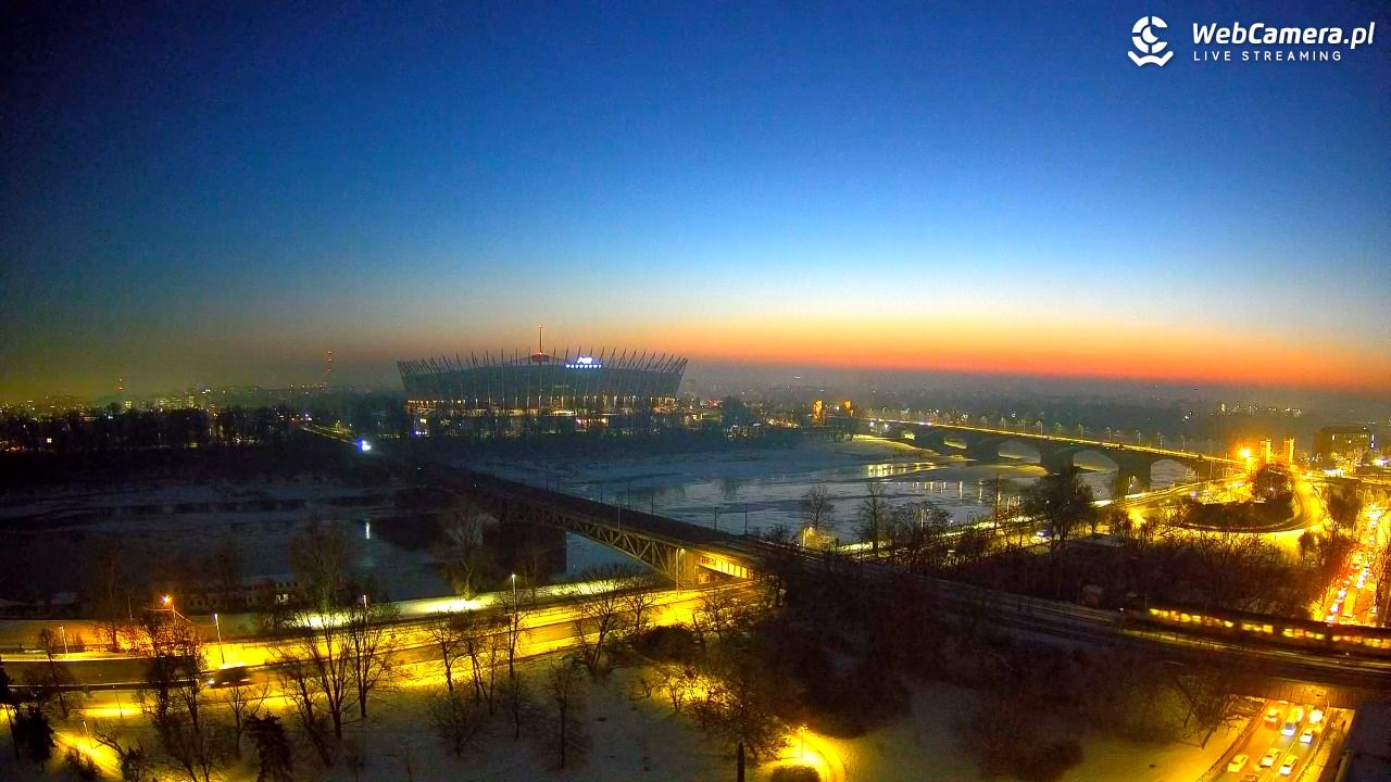 Warszawa - widok na Stadion Narodowy - 21 styczeń 2026, 06:38