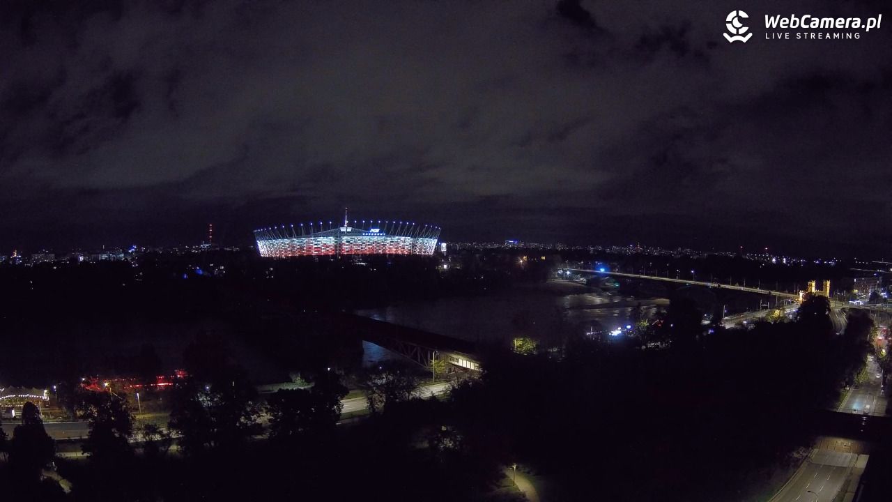 Warszawa - widok na Stadion Narodowy - 05 wresień 2026, 23:05