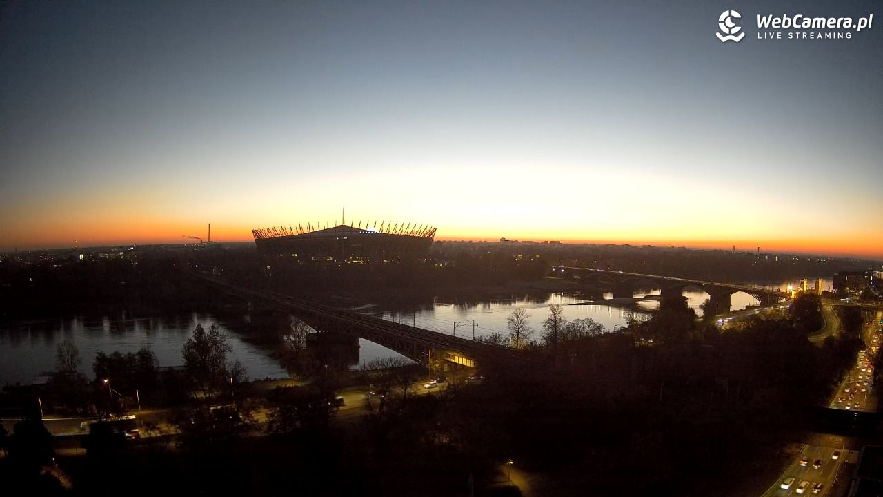 Warszawa - widok na Stadion Narodowy - 21 październik 2025, 06:35