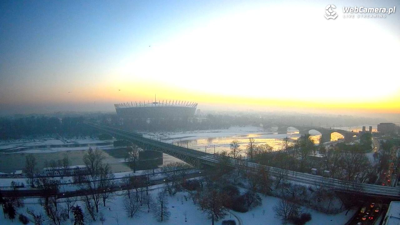 Warszawa - widok na Stadion Narodowy - 21 styczeń 2026, 07:19