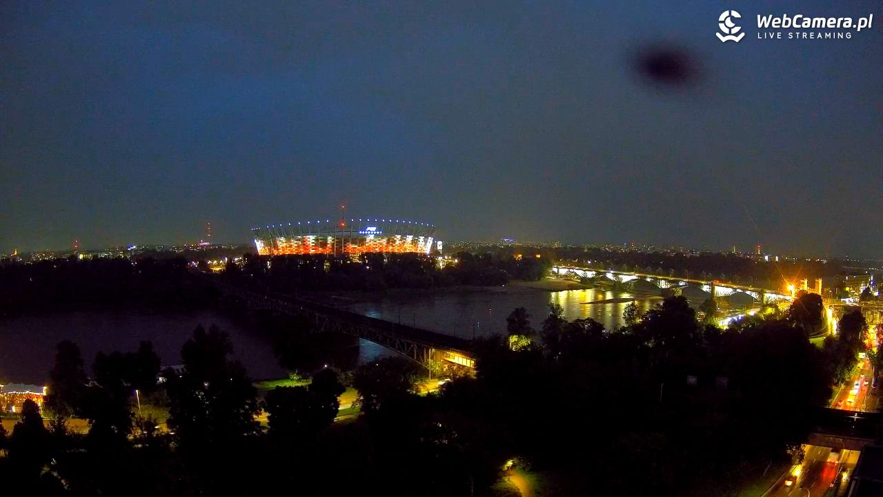 Warszawa - widok na Stadion Narodowy - 10 czerwiec 2025, 21:43
