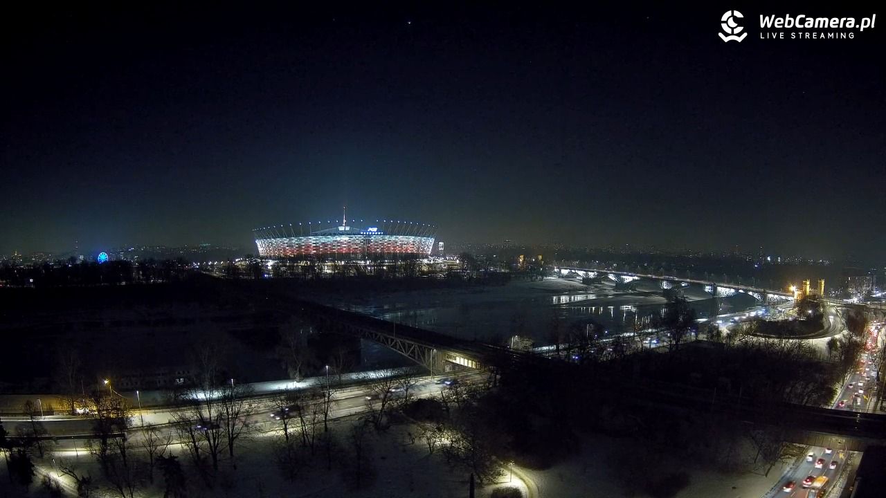 Warszawa - widok na Stadion Narodowy - 20 styczeń 2026, 17:40