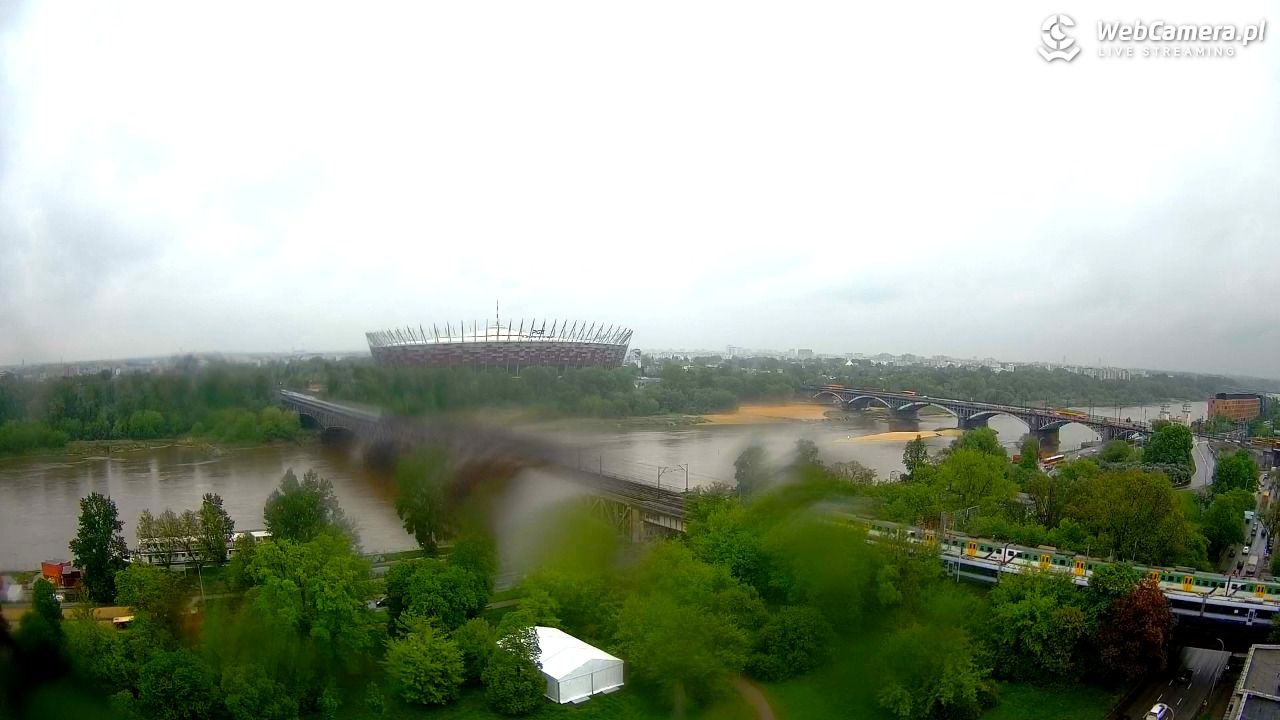 Warszawa - widok na Stadion Narodowy - 25 kwiecień 2025, 08:02