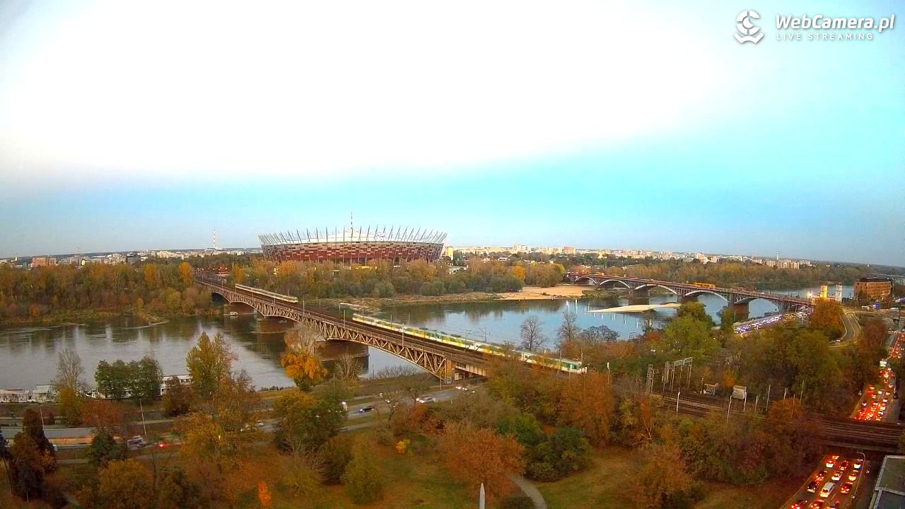 Warszawa - widok na Stadion Narodowy - 21 październik 2025, 17:45
