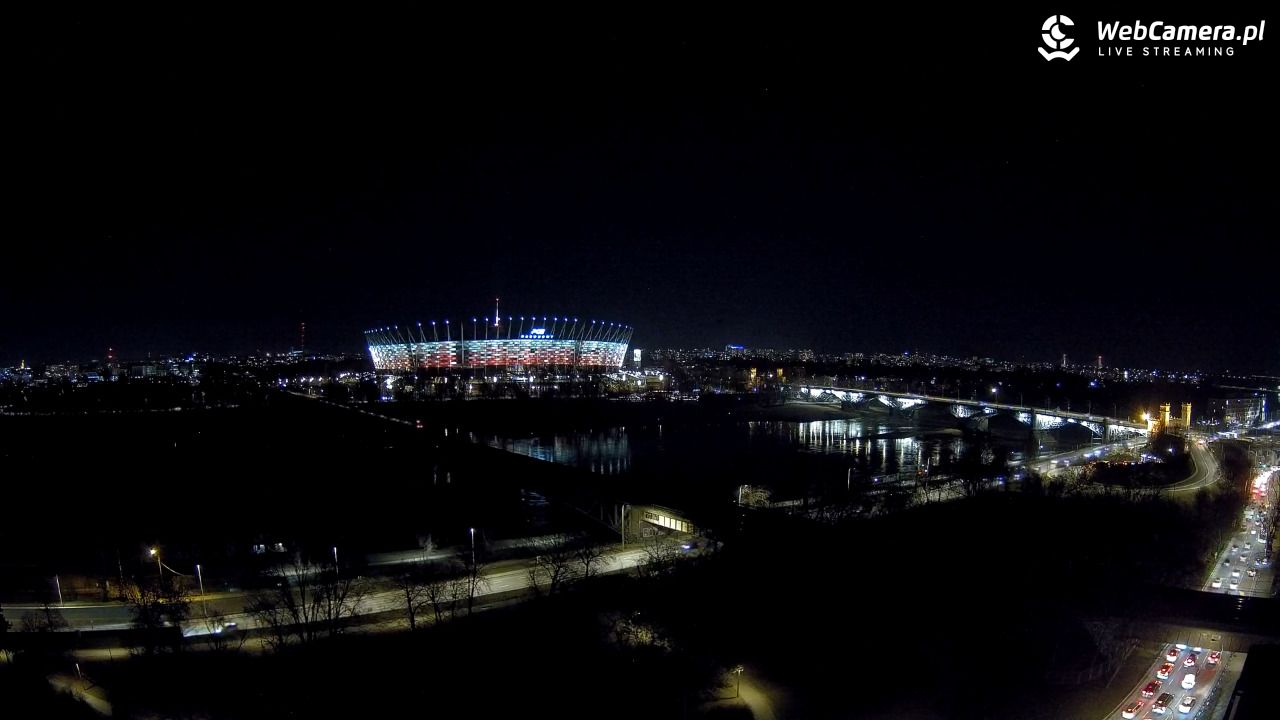 Warszawa - widok na Stadion Narodowy - 08 marzec 2026, 18:43