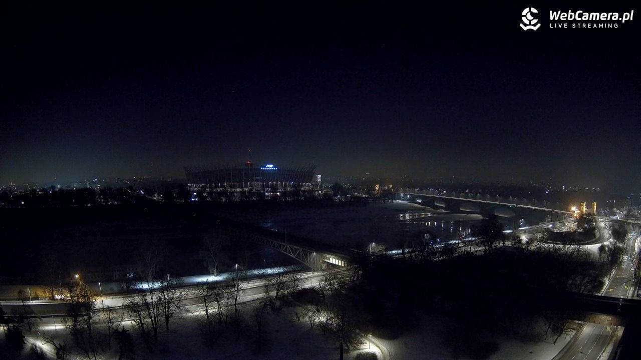 Warszawa - widok na Stadion Narodowy - 20 styczeń 2026, 23:34