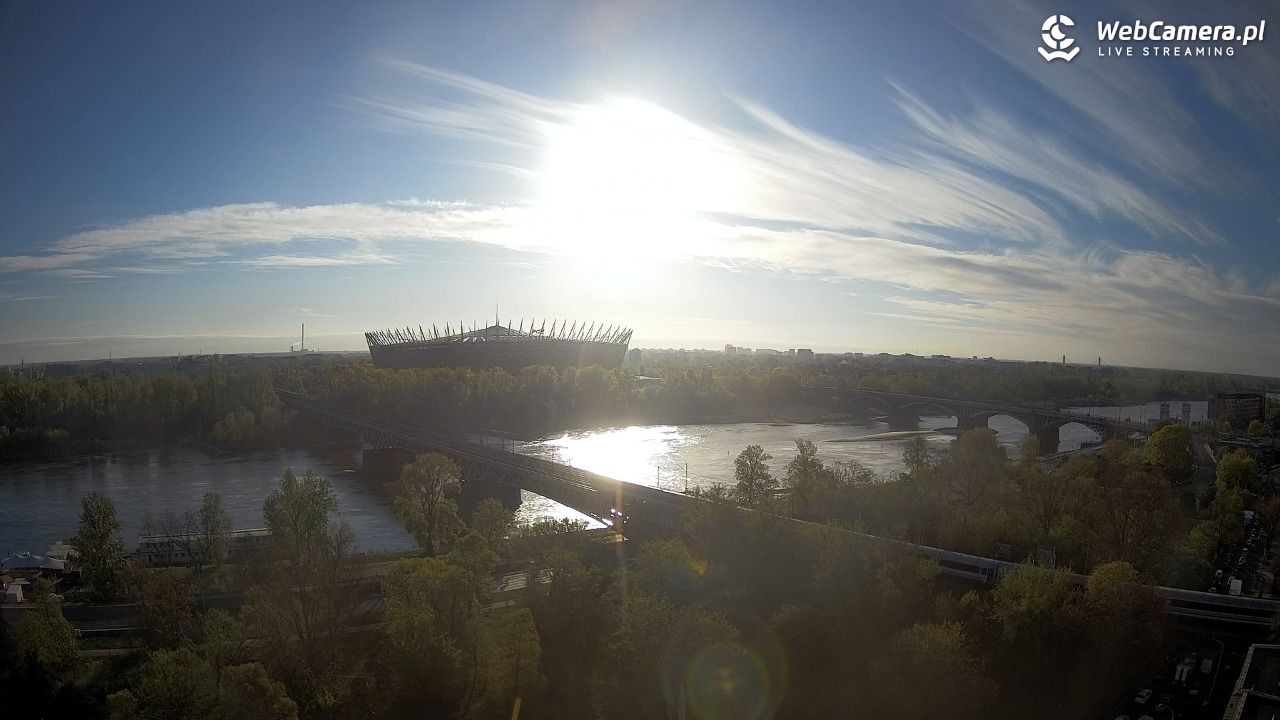 Warszawa - widok na Stadion Narodowy - 23 kwiecień 2026, 06:54