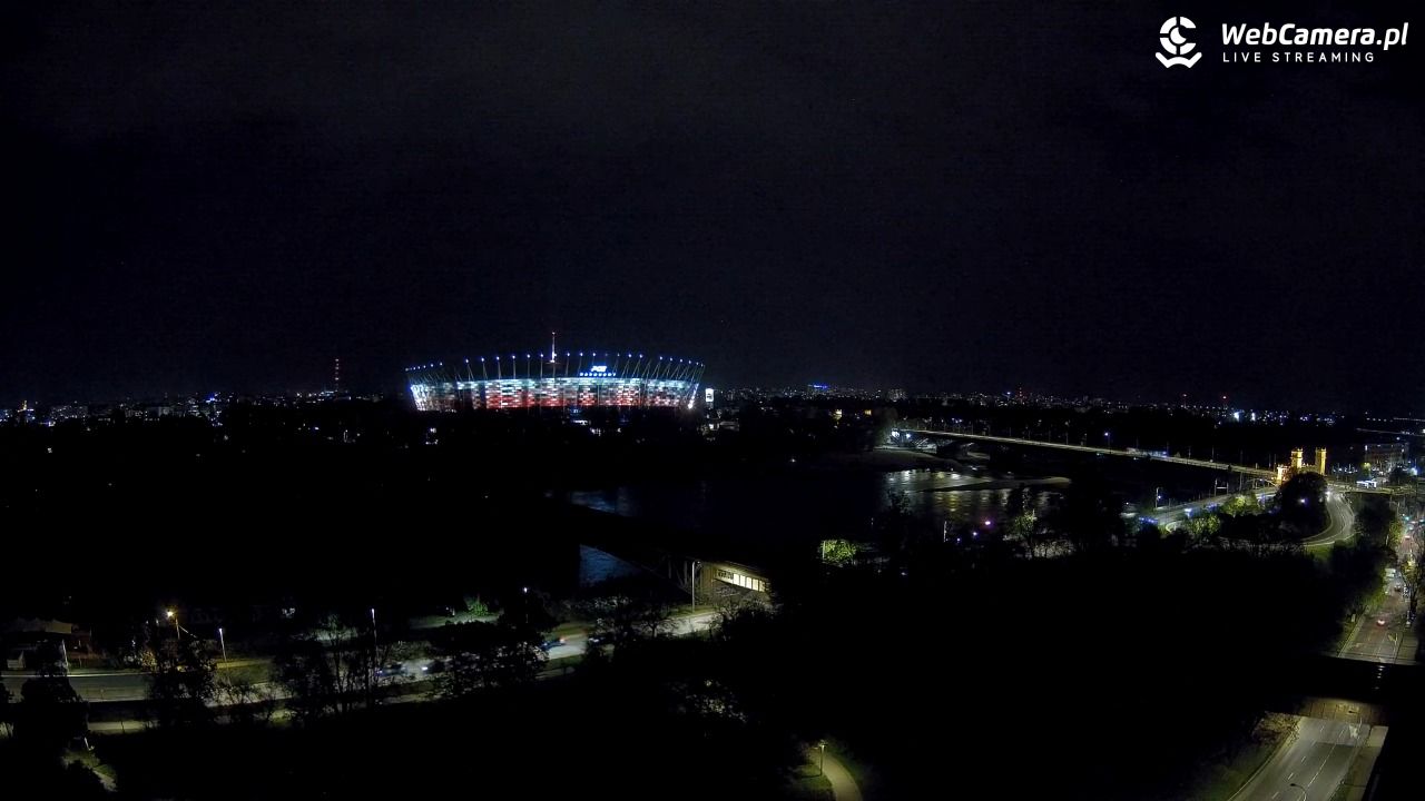 Warszawa - widok na Stadion Narodowy - 25 kwiecień 2026, 23:19