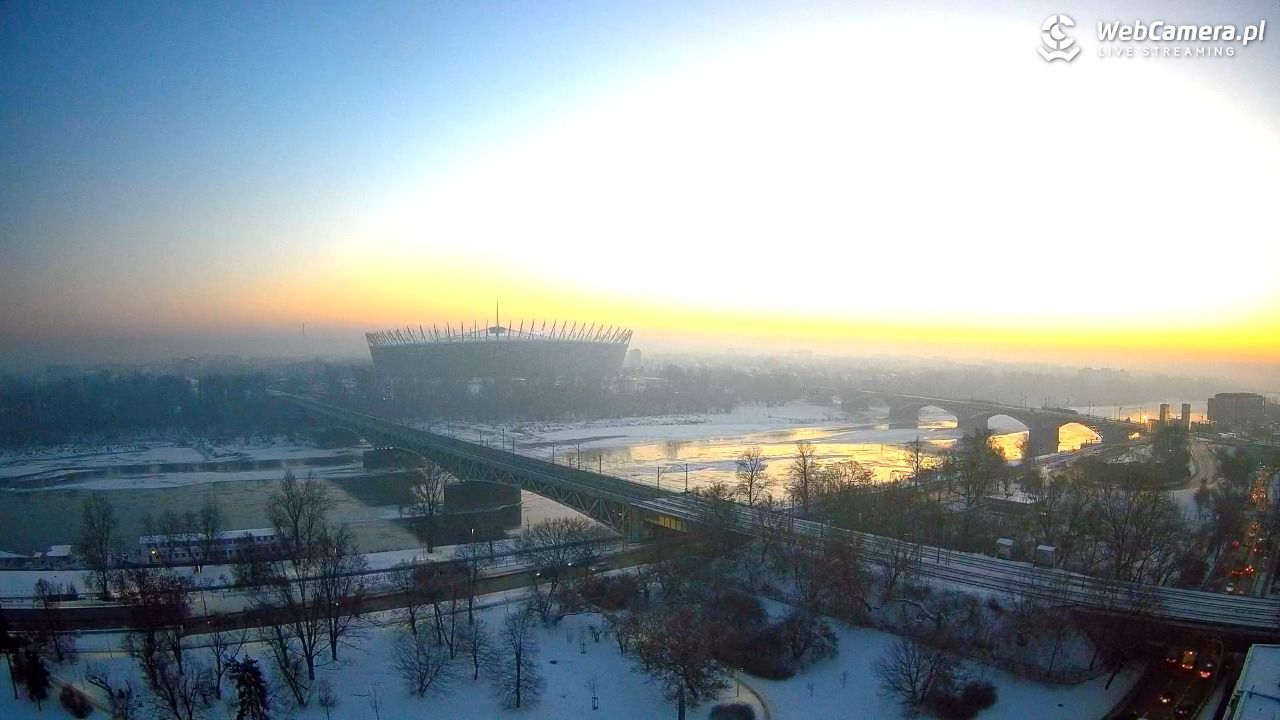 Warszawa - widok na Stadion Narodowy - 21 styczeń 2026, 07:15