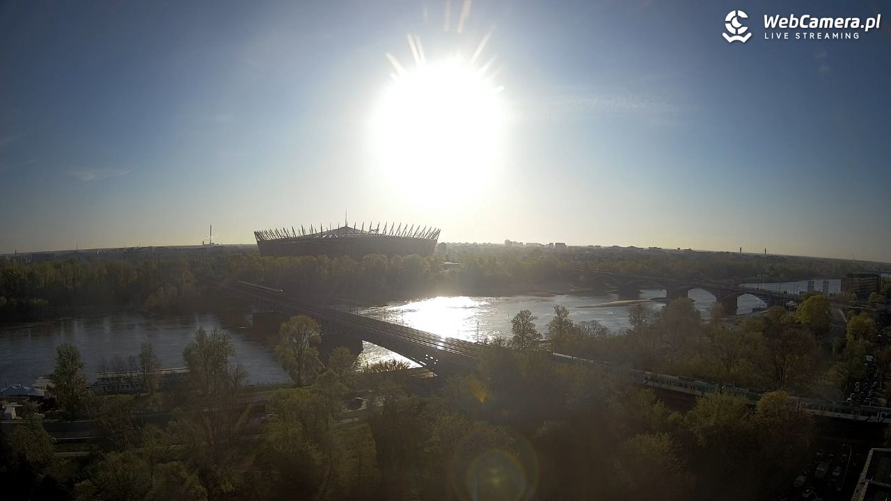 Warszawa - widok na Stadion Narodowy - 22 kwiecień 2026, 06:58