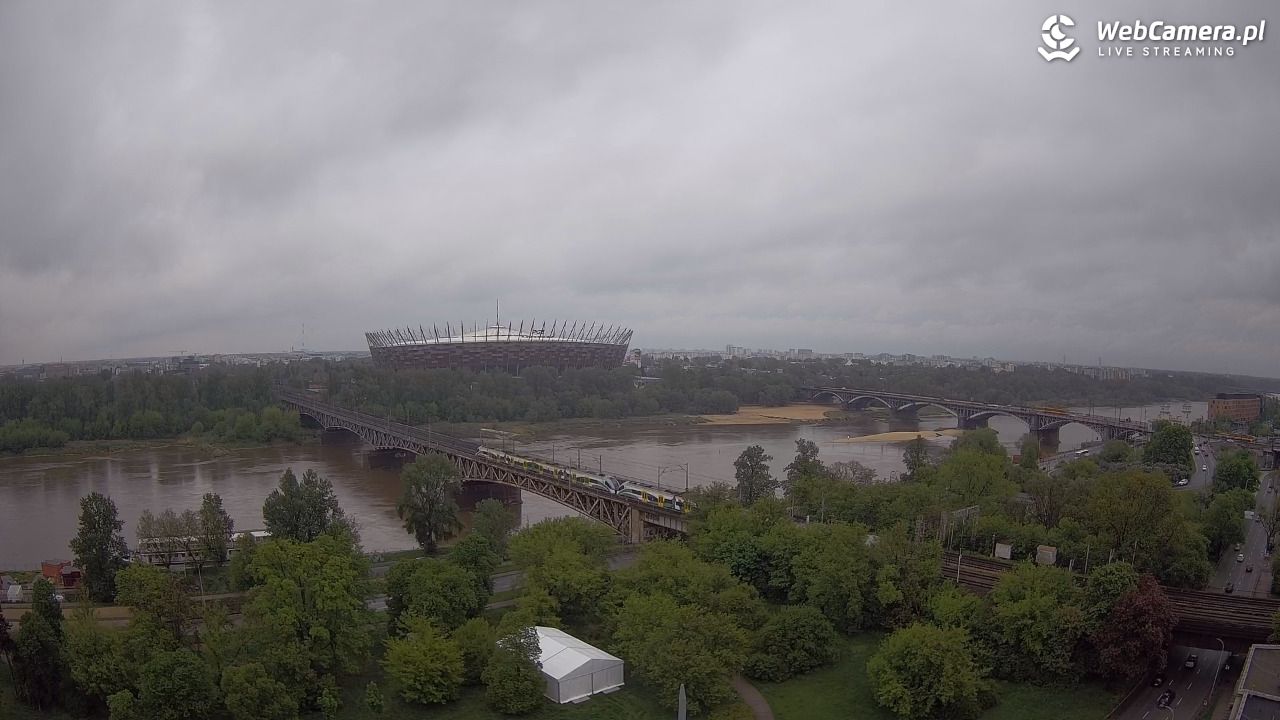 Warszawa - widok na Stadion Narodowy - 25 kwiecień 2025, 08:52