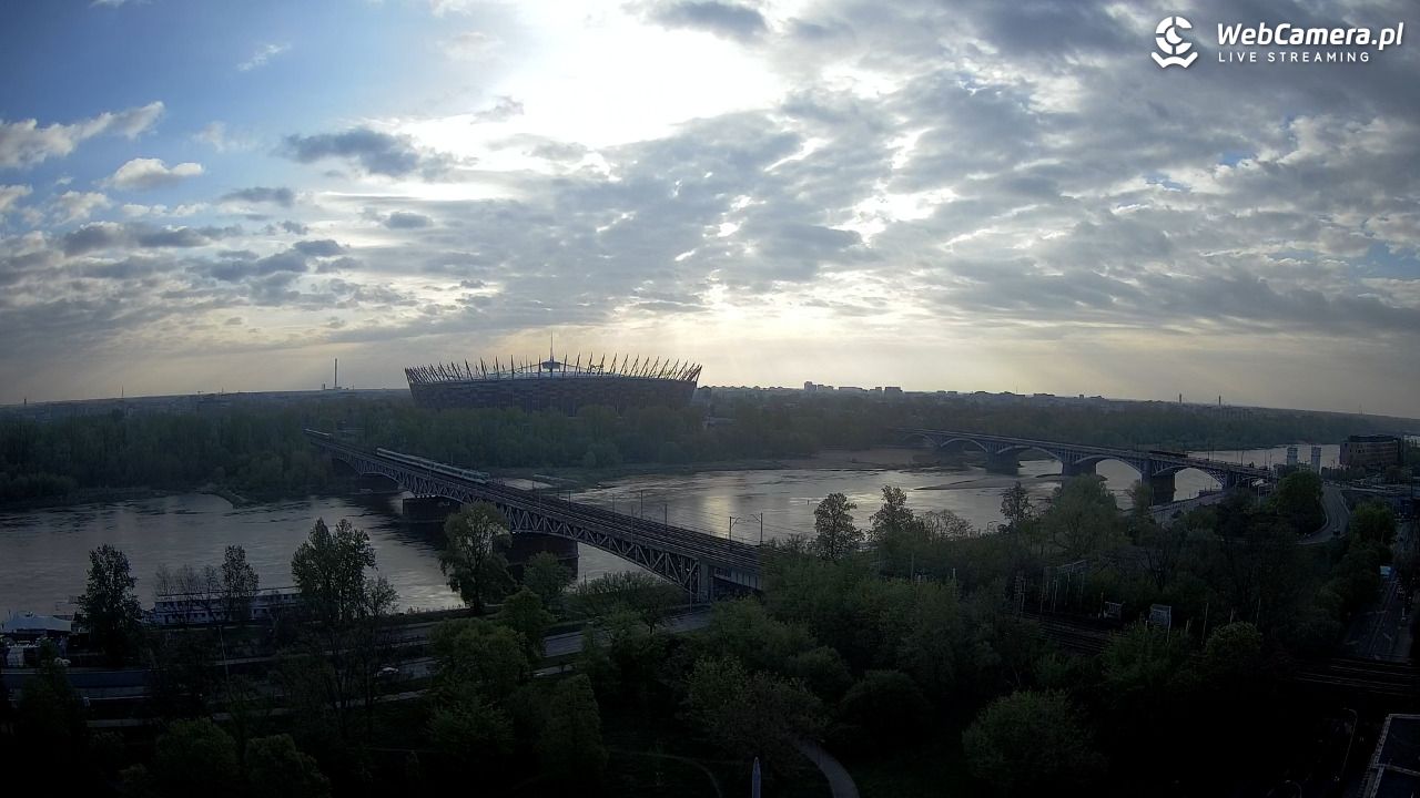 Warszawa - widok na Stadion Narodowy - 25 kwiecień 2026, 06:54