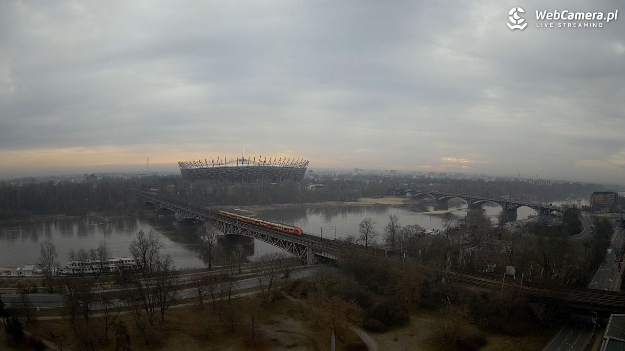 Warszawa - widok na Stadion Narodowy - 08 marzec 2026, 07:06