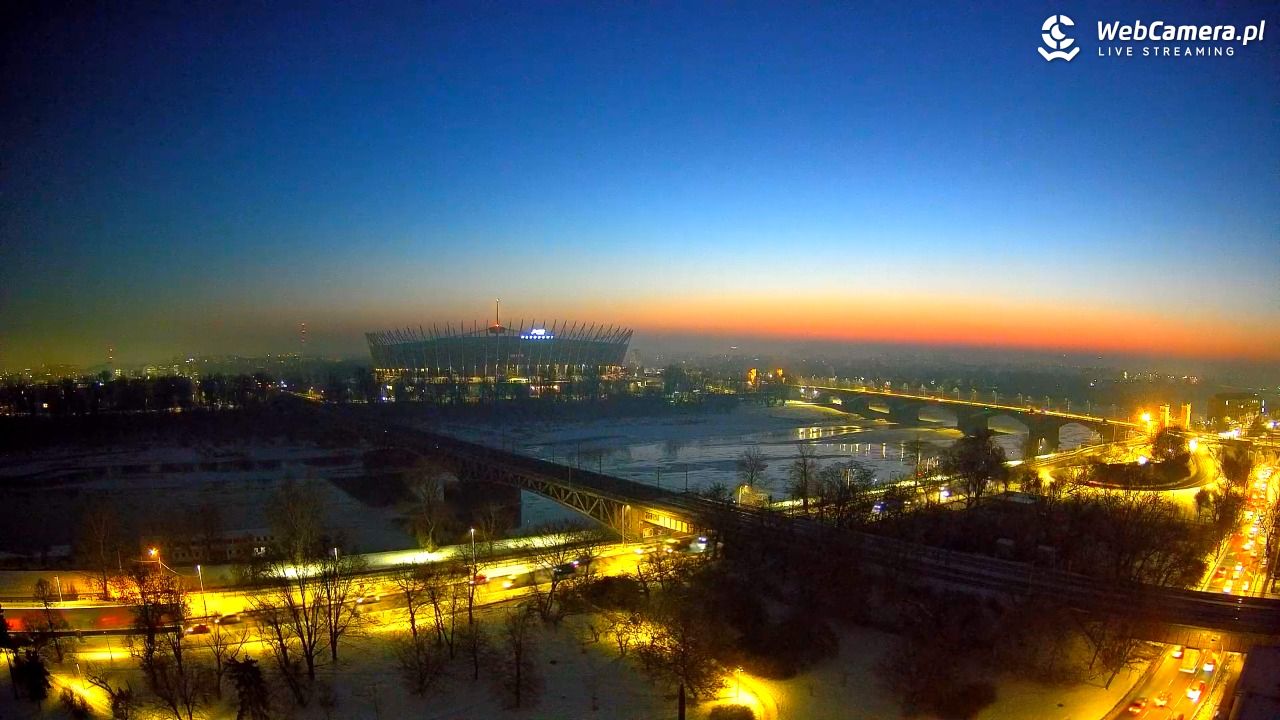 Warszawa - widok na Stadion Narodowy - 21 styczeń 2026, 06:38