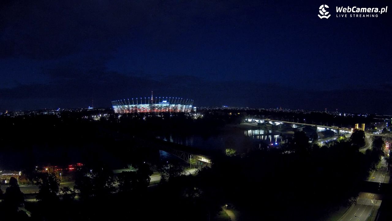 Warszawa - widok na Stadion Narodowy - 20 lipiec 2026, 21:56