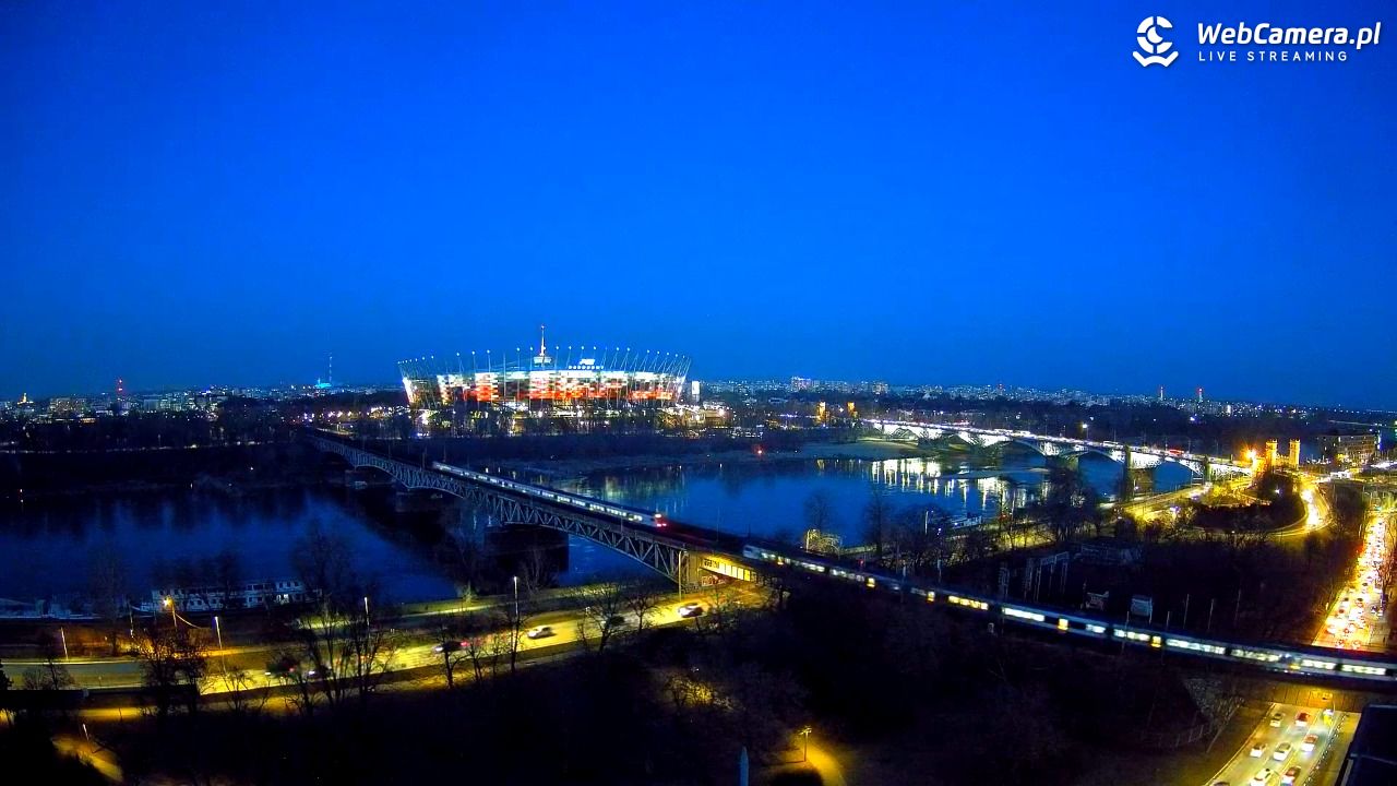 Warszawa - widok na Stadion Narodowy - 07 marzec 2026, 18:05