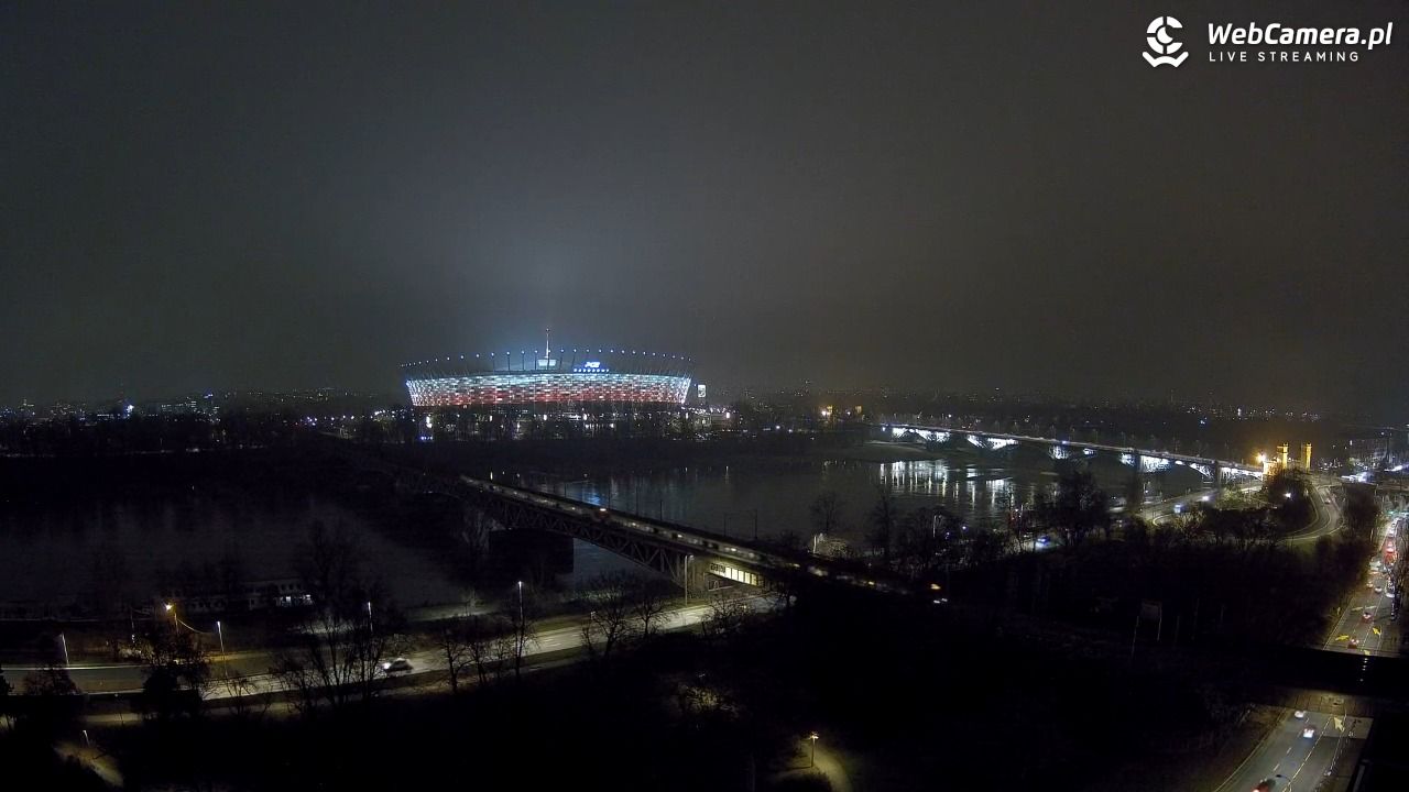 Warszawa - widok na Stadion Narodowy - 30 listopad 2025, 19:32