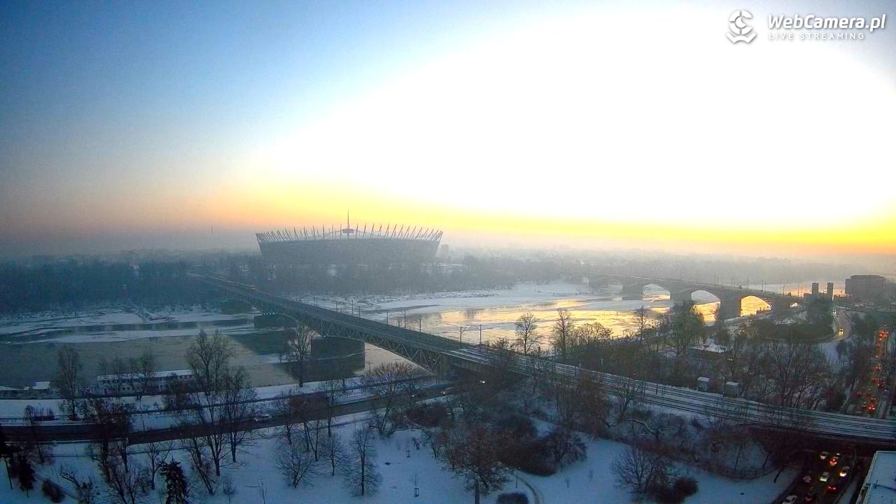 Warszawa - widok na Stadion Narodowy - 21 styczeń 2026, 07:20