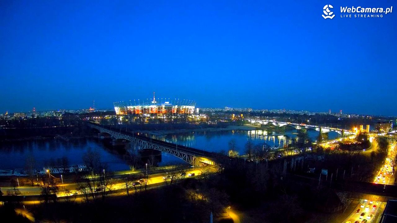 Warszawa - widok na Stadion Narodowy - 07 marzec 2026, 18:04