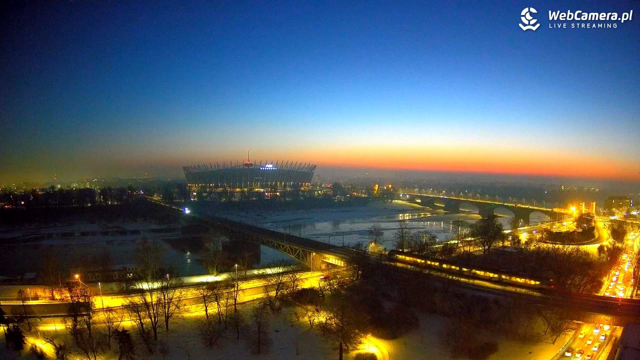 Warszawa - widok na Stadion Narodowy - 21 styczeń 2026, 06:39