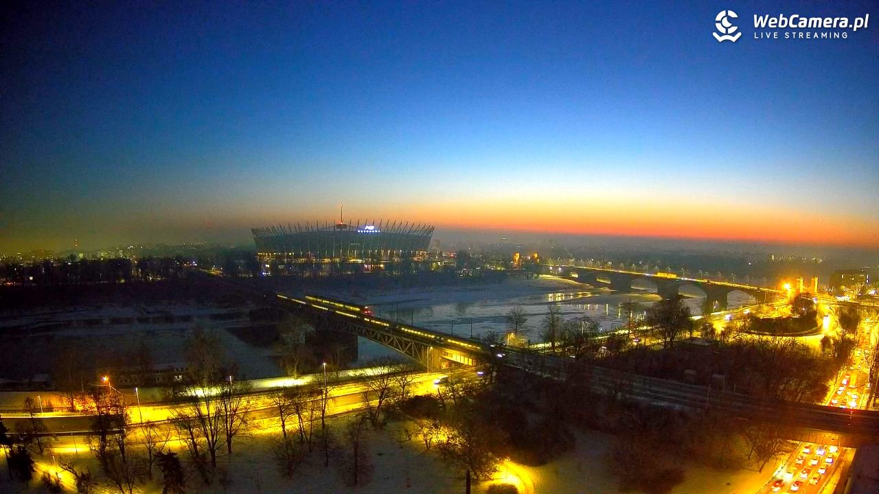 Warszawa - widok na Stadion Narodowy - 21 styczeń 2026, 06:39