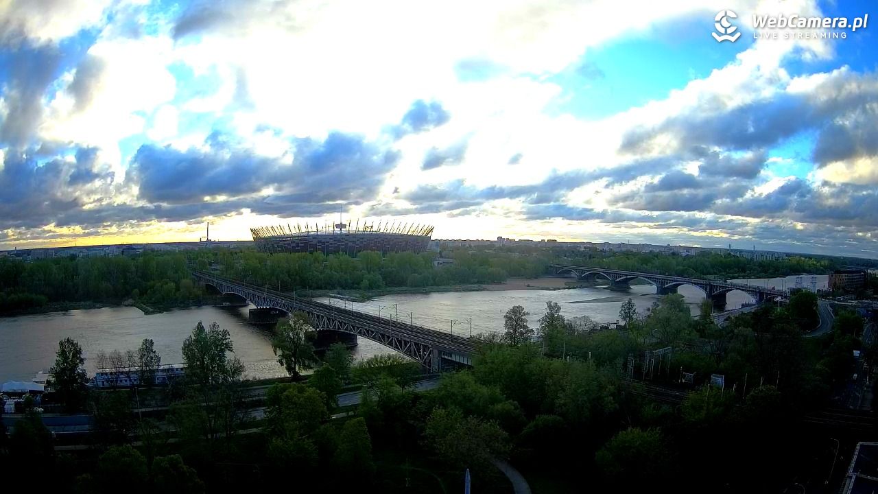 Warszawa - widok na Stadion Narodowy - 26 kwiecień 2026, 06:21