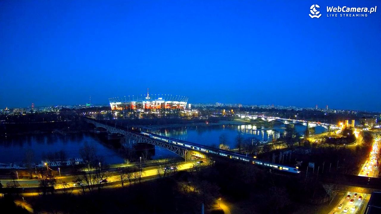 Warszawa - widok na Stadion Narodowy - 07 marzec 2026, 18:05