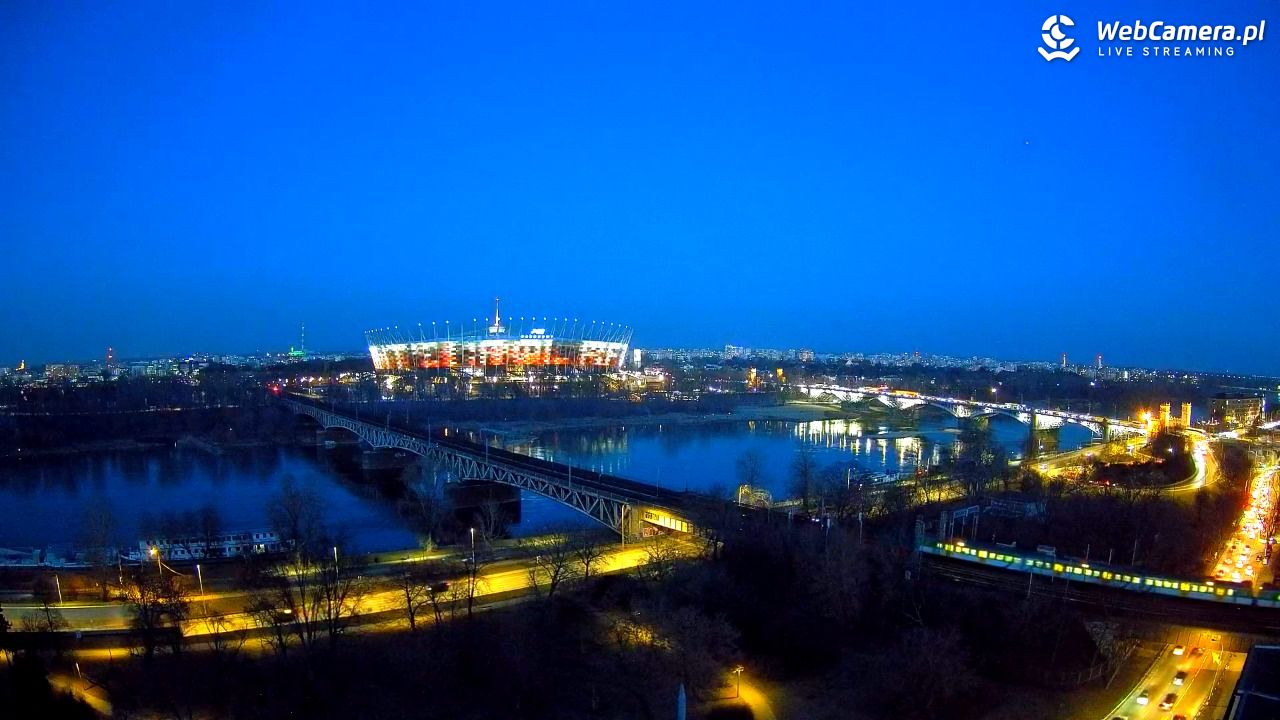 Warszawa - widok na Stadion Narodowy - 07 marzec 2026, 18:03